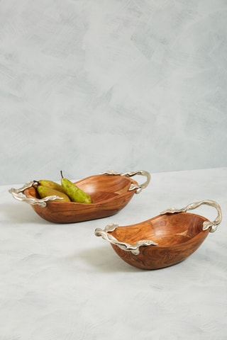 Bol de madera de acacia - 33 x 11 x 14 cm