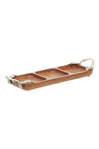 Fuente para servir de madera de acacia­ - 47 x 4 x 14 cm