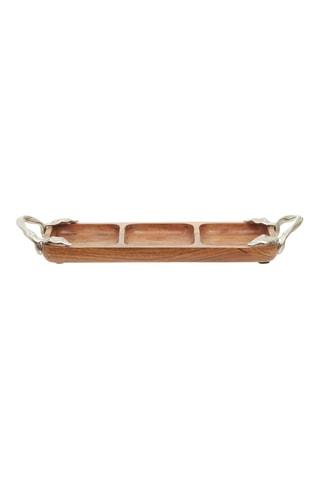 Fuente para servir de madera de acacia­ - 47 x 4 x 14 cm