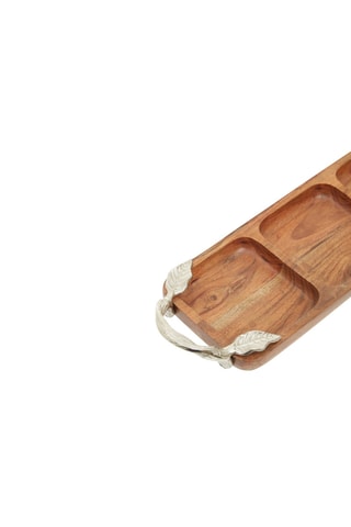 Fuente para servir de madera de acacia­ - 47 x 4 x 14 cm