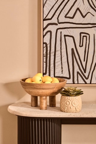 Frutero de madera de mango - 15 x 27 x 27 cm