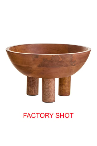 Frutero de madera de mango - 15 x 27 x 27 cm
