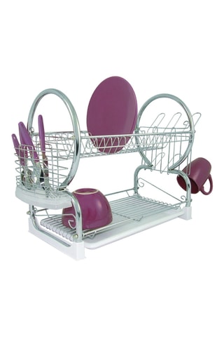 Escurreplatos de acero inoxidable - 56 x 39 x 25 cm