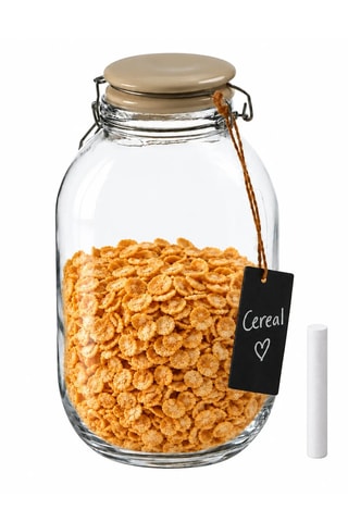 Bocal de conservation et couvercle en céramique - 420 cl