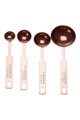 4 cucharas dosificadoras de acero inoxidable