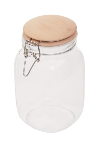 Barattolo salvafreschezza in faggio, silicone e acciaio inossidabile - 155 cl