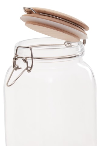 Barattolo salvafreschezza in faggio, silicone e acciaio inossidabile - 155 cl