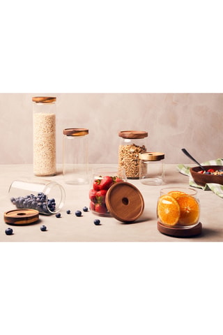 Contenitore salvafreschezza in vetro e acacia - 860 ml