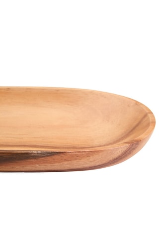 Fuente para servir de madera de acacia - 2,5 x 30 x 12 cm