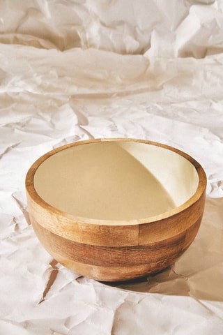 Ensaladera de madera de mango - 28 x 15 x 28 cm