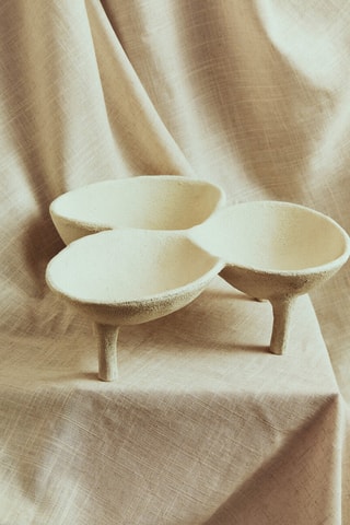 Bol decorativo con pie - 8 x 27 x 27 cm