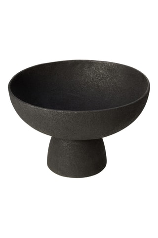 Ciotola decorativa su piede - 20 cm - Nero