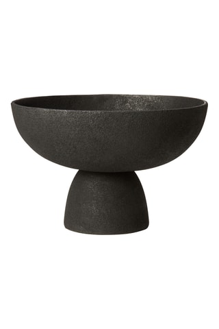 Ciotola decorativa su piede - 20 cm - Nero