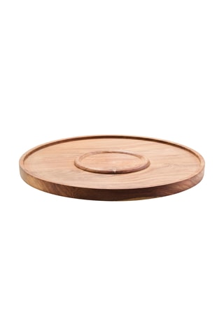 Fuente para servir de madera de acacia y bol de mármol -