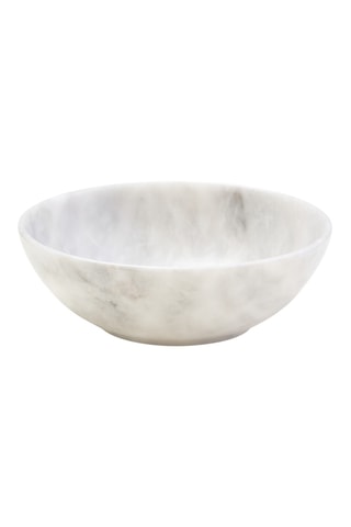 Fuente para servir de madera de acacia y bol de mármol -