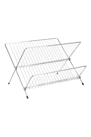Escurreplatos de acero inoxidable - 33 x 22 x 32 cm