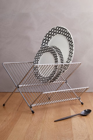 Escurreplatos de acero inoxidable - 33 x 22 x 32 cm