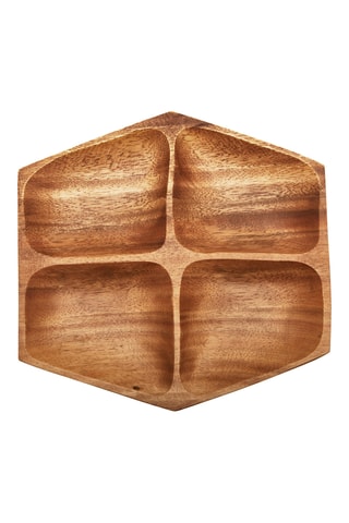 Fuente para servir de madera de acacia­ - 3 x 20 x 20 cm