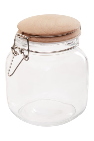 Barattolo salvafreschezza in faggio, silicone e acciaio inossidabile - 155 cl