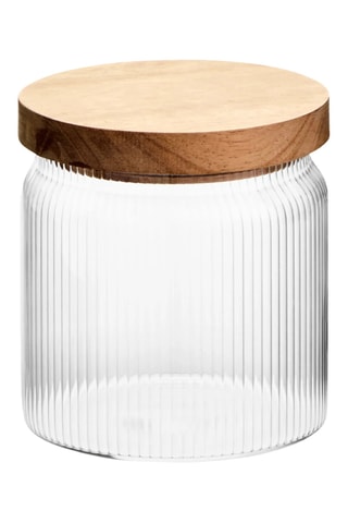 Barattolo salvafreschezza in legno d’acacia e vetro borosilicato - 54 cl