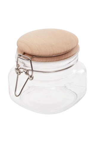 Barattolo salvafreschezza in faggio, silicone e acciaio inossidabile - 50 cl
