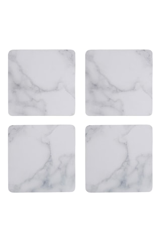 4 manteles individuales y 4 posavasos - 10 x 10 x 4/29 x 21,5 x 4 cm - Gris