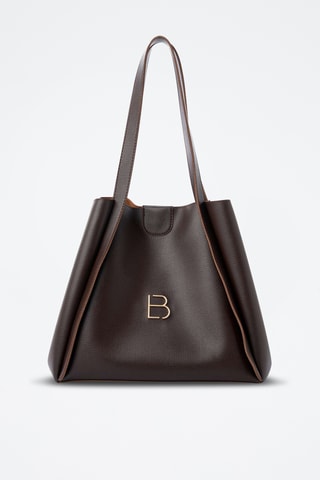 Sac porté épaule et pochette - Marron