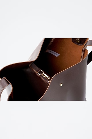 Sac porté épaule et pochette - Marron