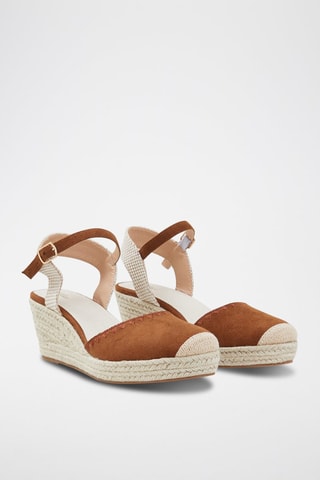 Espadrillas con zeppa - Cammello