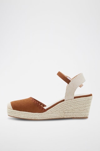 Espadrillas con zeppa - Cammello