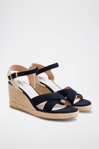 Sandali con zeppa - Navy