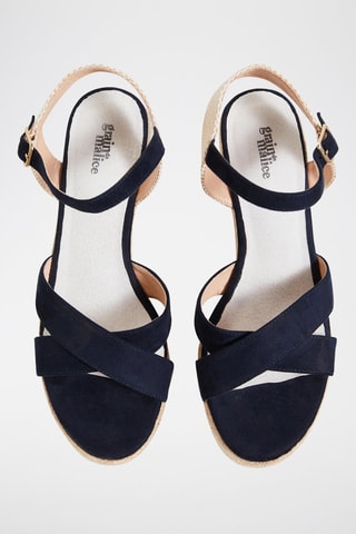 Sandali con zeppa - Navy
