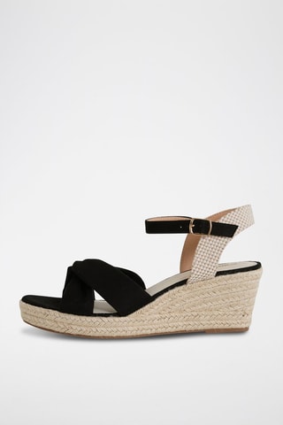 Sandali con zeppa - Nero