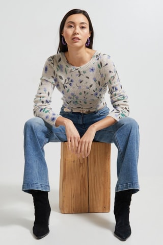 Maglia in lana e alpaca - Ecrù