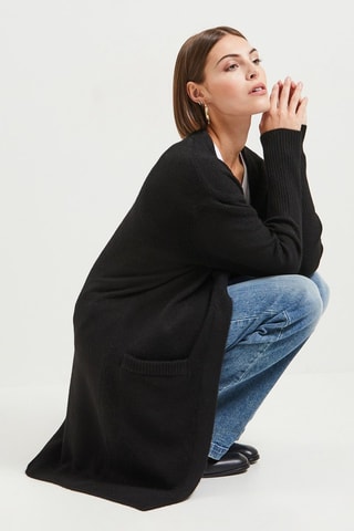 Cardigan lungo - Nero