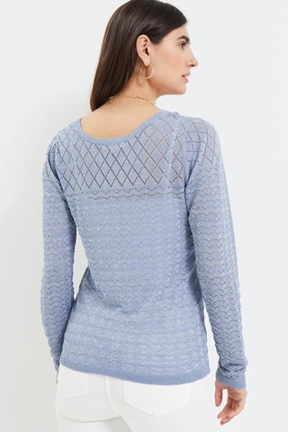 Cardigan - Blu-grigio