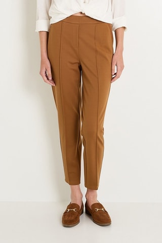 Pantaloni cigarette - Cammello