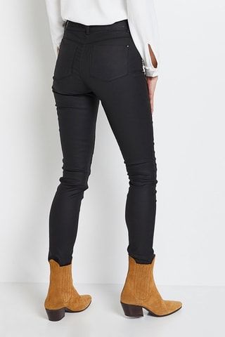 Pantaloni slim a vita alta - Nero