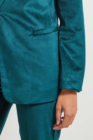 Pantaloni flare in velluto a vita alta - Verde