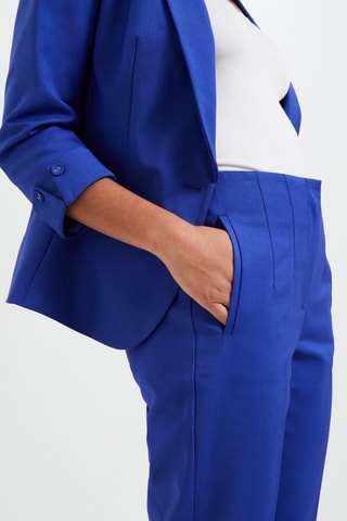 Pantaloni cigarette a vita alta - Navy