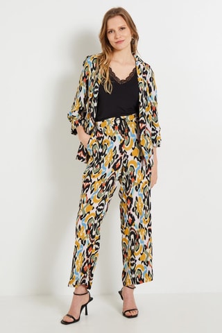 Pantaloni a vita alta - Beige