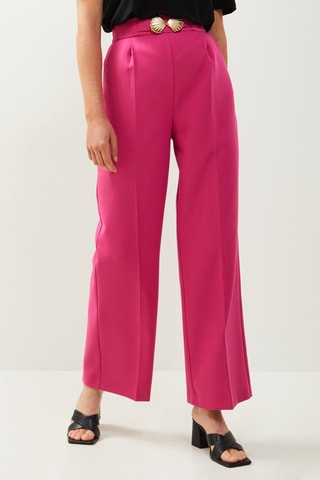 Pantaloni a vita alta - Rosa
