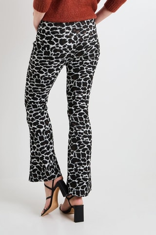 Pantaloni flare a vita alta - Nero