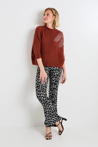 Pantaloni flare a vita alta - Nero
