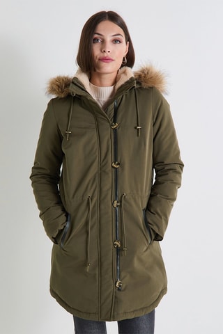 Parka con cappuccio - Kaki