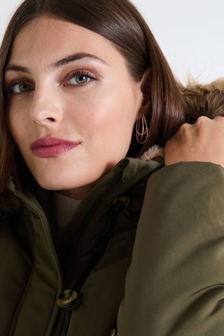 Parka con cappuccio - Kaki