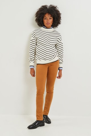 Jeans slim push-up - Cammello