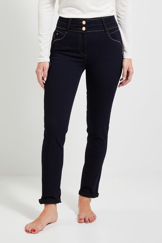 Jeans a vita alta - Nero