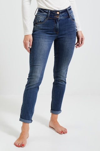 Jeans a vita alta - Blu scuro