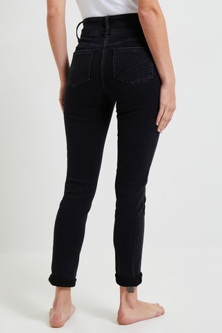 Jeans a vita alta - Nero